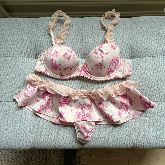 Victoria's Secret | Intimates & Sleepwear | Hot Victoria Secret Sexy Little  Things Satin Mermaid Ruffled Bra 34b Panty | Poshmark